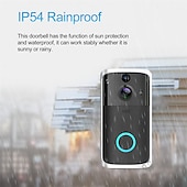 cheap Video Door Phone Systems-Video Doorbell Camera Wireless Battery Powered WiFi Video Doorbell Camera Motion Detector 2-Way Talk HD Video Night Vision Cloud Storage Battery Powered 2.4G WiFi Smart Home Security Doorbell C