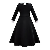 olcso Klasszikus horror-Szerda Addams Addams család szerda Ruhák Szerepjáték Parókák táska Klasszikus és időtálló Filmsztár jelmez for Lány Gyermek Tini