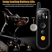 economico Addestramento e accessori educativi per cani-Collare di addestramento per cani con telecomando da 2000 piedi, scossa elettrica, vibrazione, bip, modalità blocco tastiera a 16 livelli, ipx8, impermeabile, ricaricabile
