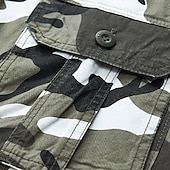 economico Classico-Per uomo Pantaloncini cargo Pantaloncini mimetici Shorts Cerniera Multi-tasche Mimetico Comodità Indossabile Lunghezza al ginocchio Casuale Quotidiano Ferie Sport Moda Bianco Verde militare