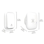 abordables Systèmes de sonnettes-Sonnette sans fil auto-alimentée étanche pas de batterie nécessaire 38 sonneries plug-in ding dong sonnette de porte volume élevé cloche d&#039;allaitement