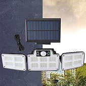 abordables Appliques d&#039;extérieur-Sécurité led lumières extérieures 120/168/228 led perle extérieure solaire télécommande applique murale led corps détection jardin lampe maison garage lampe éclairage routier lampe solaire led