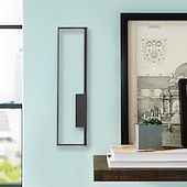 preiswerte LED Wandleuchten-Lightinthebox LED-Wandleuchten für den Innenbereich, schwarz, rechteckig, Einzelleuchte, Wandleuchte, moderne LED-Wandleuchte aus Metall für Schlafzimmer, Esszimmer, Nachttischlampe, Wohnzimmer