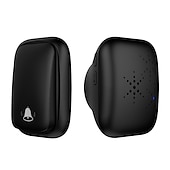 abordables Systèmes de sonnettes-Sonnette sans fil auto-alimentée étanche pas de batterie nécessaire 38 sonneries plug-in ding dong sonnette de porte volume élevé cloche d&#039;allaitement