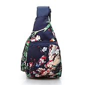 economico Borse a Tracolla-Per donna Borsa a tracolla Borsa a tracolla Nylon Esterno Giornaliero Per uscire Stampa Impermeabile Floreale Fiore decorativo Nero grigio Nero Bianco