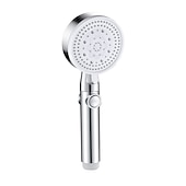 baratos Utensílios de Casa de Banho-Cabeça de chuveiro de 5 modos com bico anti-queda portátil, spray portátil de alta pressão e alto fluxo para economia de água com interruptor de pausa liga / desliga, acessórios de banheiro com