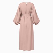 baratos Islâmico Arábico-conjunto com vestido abaya feminino vestido maxi muçulmano árabe com cinto vestido religioso árabe saudita lenços hijab cachecol envoltório headpiece ramadan religioso 2 peças feminino ramadan árabe