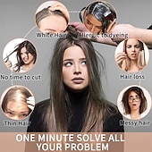 cheap Bangs-14 Hair Topper with Bangs Top Hairpieces Clip in Hair Extensions Straight Wiglet for Women with Thinning Hair