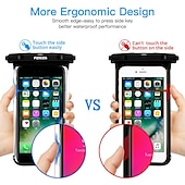 cheap Universal Phone Bags-Full View Waterproof Case for Phone Underwater Snow Rainforest Transparent Dry Bag Swimming Pouch Big Mobile Phone Covers