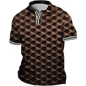 levne pánské polo velké velikosti-Pánské Větší velikosti Polo trička Velký a vysoký 3D tisk Přehnutý Tisk Krátký rukáv Jaro léto Sportovní Módní Šik ven Designové Venkovní ulice Topy