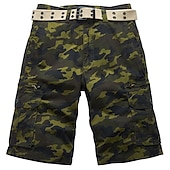 economico Classico-Per uomo Pantaloncini cargo Pantaloncini mimetici Shorts Cerniera Multi-tasche Mimetico Comodità Indossabile Lunghezza al ginocchio Casuale Quotidiano Ferie Sport Moda Bianco Verde militare