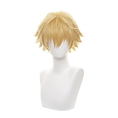 economico Parrucche Anime-Parrucca cosplay Denji per parrucche di Halloween per feste per uomini e ragazzi