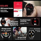 billiga Smarta klockor-iMosi E420 Smart klocka 1.39 tum Smart Klocka Blåtand EKG + PPG Temperaturövervakning Stegräknare Kompatibel med Android iOS Dam Herr Lång standby Vattentät Mediakontroll IP68 46mm klockfodral