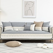 billige Sofatrekk-sofamatte sofatrekk sofatrekketrekk grå anti-katt riper sofa setepute trekk til lenestol loveseat 4 eller 3 seter l form for barn, kjæledyr, katter(selges ikke i sett)