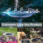 cheap Outdoor Decoration-Round Solar Fountain Outdoor Landscape Pool Pond Water Pump Waterfall Decor Black