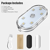 economico Luci decorative-mini led per auto luce d&#039;atmosfera per interni usb ricaricabile magnetica wireless touch light luce di lettura per tetto accessori per interni auto