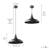 levne Ostrovní světla-LED závěsné světlo závěsné stropní průmyslové kartáčované vintage stínidlo barové osvětlení, osvětlení restaurace starožitný kartáčovaný rustikální kov