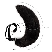 cheap Hair Styling Accessories-Fox Tail Clip Cat Ears Wolf Paws Gloves Cosplay Costume Carnival Fancy Party Costume Accessories