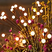 economico Luci paesaggistiche-2/4 confezioni luci lucciola solari impermeabili all&#039;aperto due modalità di luce persistente e lampeggiante 6/8/10 teste bianco caldo bianco multi colore