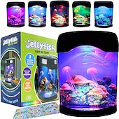 ieftine Lumini decorative-meduză rezervor lumina marină înot lumină de dispoziție led acvariu colorat lumini de noapte lampă pentru copii lumini decorative