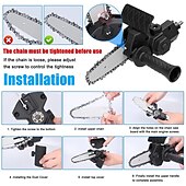cheap Drill Bit Set-6&quot; Mini Chainsaw Adapter Electric Drill Converter Into Electric Chain Saw Pruning Saw