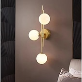 ieftine Aplici de Interior-aplic led de perete 3 lumini aplice de perete din sticlă la mijlocul secolului corpuri de iluminat de perete glob modern labota de baie cu abajur de sticlă aplice de perete de interior pentru