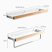billiga Badrumshyllor-duschkabin badrumshyllor väggmonterad bok utrymme aluminium duschhylla förvaring arrangörsställ badrum kök badrum hårdvara hänge duschställ hörnhylla 1st
