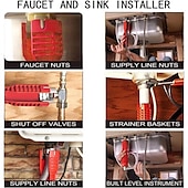 ieftine chei și seturi-1 bucată 8 în 1 instrument de reparare a robinetului pentru chiuvetă, instalator antiderapant pentru robinet de baie de bucătărie și chiuvetă, instrument cheie pentru repararea instalațiilor sanitare