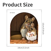 cheap Decorative Wall Stickers-Bedroom Skirting Stickers Two Mice Cute Wall Stickers Home Corner Decorative Wall Stickers