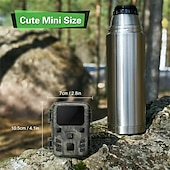 abordables Accessoires pour appareils photo et caméras-Mini caméra de piste vision nocturne 12mp 1080p caméra de jeu avec vision nocturne activée par le mouvement étanche pour la surveillance de la faune