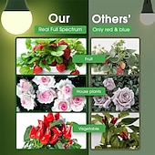 cheap Plant Growing Lights-LED Grow Light Bulbs A19 Bulb Full Spectrum for Indoor Plant E26 Base 12W/15W Grow Bulb 100W Equivalent Grow Light for Indoor Plants Seed Starting 2Pack