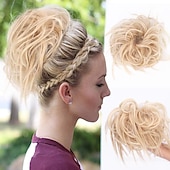 baratos Puxos-coque bagunçado desgrenhado updo elásticos de cabelo extensão com elástico elástico acessórios de cabelo bagunçado peças de cabelo para mulheres