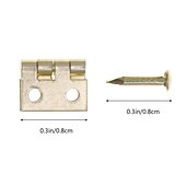preiswerte Baumaterialien-50 Stück Mini-Scharniere aus reinem Kupfer, Retro-Messingscharniere mit 200 Stück Ersatzschrauben für Holzkisten, Schmuckkästchen, Schrank, DIY-Zubehör (10 x 8 mm/0,4 x 0,3 Zoll)