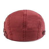 abordables Sombreros de hombre-Hombre Gorra Plana Negro Rojo Algodón Moda Ropa de calle Elegante Moda de los años 20 Exterior Diario Noche Plano Templado