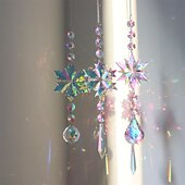 economico Acchiappasogni-Fiocco Di Neve Acchiappasogni Di Cristallo Acchiappasole Campanelli Eolici Regalo Fatto A Mano Campanelli Eolici Ornamento Da Appendere A Parete Decorazioni Per Esterni