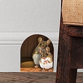 cheap Decorative Wall Stickers-Bedroom Skirting Stickers Two Mice Cute Wall Stickers Home Corner Decorative Wall Stickers