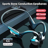 זול אוזניות ספורט-אוזניות הולכת עצם Bluetooth 5.3 אוזניות וו אוזניים אלחוטיות ipx5 אוזניות ספורט עמידות למים אוזניות קלות משקל עם מיקרופון