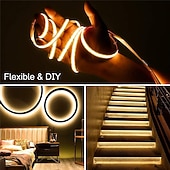 halpa Kauko-ohjaus-cob led-nauhavalo valkoinen cct viritettävä 3200ledscri90 16.4ft/5m himmennettävissä 2700k-6500k 24v led-nauhavalosarja ul-luettelossa olevalla virtalähteellä kaapin alle makuuhuone keittiö tv peili