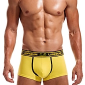 preiswerte Boxershorts für Herren-Herren 2 Packungen Unterwäsche Boxer Polyester Atmungsaktiv Weich Farbblock Mittlere Taillenlinie Schwarz Weiß