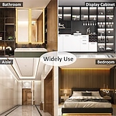 halpa Kauko-ohjaus-cob led-nauhavalo valkoinen cct viritettävä 3200ledscri90 16.4ft/5m himmennettävissä 2700k-6500k 24v led-nauhavalosarja ul-luettelossa olevalla virtalähteellä kaapin alle makuuhuone keittiö tv peili