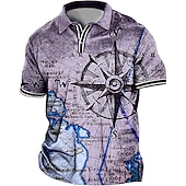 ieftine polo pentru bărbați mărimea plus-Bărbați Mărime Plus Tricou POLO Mare si inalt Imprimeu Grafic Răsfrânt Imprimeu Manșon scurt Primavara vara Sport Modă Șic Stradă Designer În aer liber Stradă Topuri