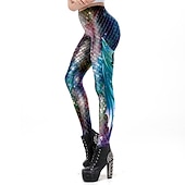 cheap Printing-Pants Cosplay Costume Bodysuit Mermaid Carnival Costume Full Body Suit Women's Cosplay Sexy Costume Mermaid Spandex Lycra Costume for Halloween Carnival Masquerade Adults'
