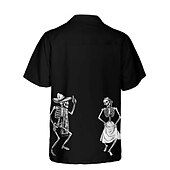 cheap Men&#039;s Western Shirts-Men&#039;s Skull Shirt Western Shirt Cowboy Shirt Short Sleeve Shirt Turndown Tropical Fashion Hawaiian Holiday Going out Black S M L