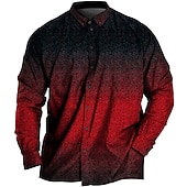 abordables Camisas de talla grande para hombre-Hombre Talla Grande Camisa Grande y alto Estampados Cuello Vuelto Botones Manga Larga Primavera verano Deportes Moda Ropa de calle Design Exterior Vacaciones Tops