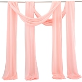 billige Vanntette gardiner-salvie grønn bryllup bue gardiner chiffon stoff draperi ren bakgrunn gardiner for fest seremoni bue scene dekorasjoner