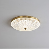 abordables Luces de techo-Luz de techo led regulable 38cm diseño circular luces de techo de cobre para sala de estar 110-240v