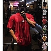 economico T-shirt e Canottiere da Corsa-Per uomo Maglia da palestra Camicia da allenamento T-shirt da corsa Manica corta Superiore Sportivo Athleisure Autunno Cotone Traspirante Morbido Effetto sauna Pallacanestro Jogging Addestramento
