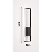 preiswerte LED Wandleuchten-Lightinthebox LED-Wandleuchten für den Innenbereich, schwarz, rechteckig, Einzelleuchte, Wandleuchte, moderne LED-Wandleuchte aus Metall für Schlafzimmer, Esszimmer, Nachttischlampe, Wohnzimmer