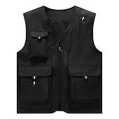 economico Gilet-Per uomo Gilet da pesca Gilet / gilet da escursionismo Gilet / Gilet Superiore Esterno Portatile Ultra leggero (UL) Traspirante Leggero Grigio beige Nero Giallo Caccia Pesca Spiaggia