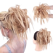 abordables Chignons-ébouriffé chignon désordonné chignon postiche extension de cheveux queue de cheval avec élastique élastique chignon queue de cheval postiche extensions de cheveux synthétiques chouchous queue de